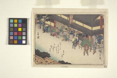 Povolení Urban Serie s, Kusatsu od Ando or Utagawa Hiroshige