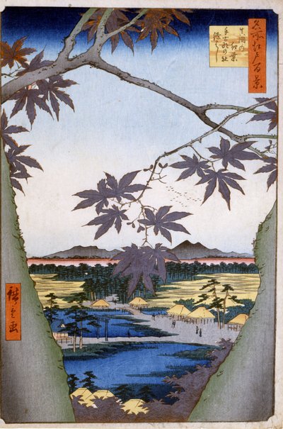 Mapy a máma s pákovou rukou Plán MP d Další B Důvod d. 1857. Pouze P Hayashi ts konverzí tsw (Utagawa) Hiroshige (1797-1858). od Ando or Utagawa Hiroshige