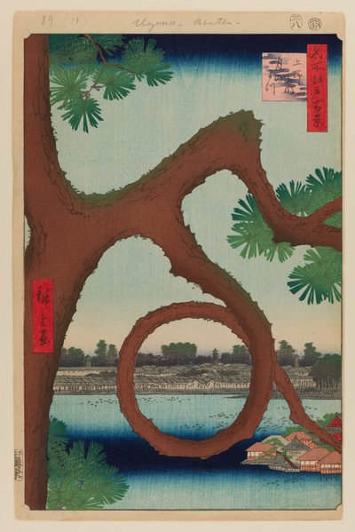 Moon Pine, Ueno od Ando or Utagawa Hiroshige