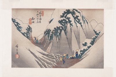 č. 29, Wada (barevný dřevotisk) od Ando or Utagawa Hiroshige