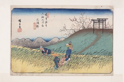č. 42, Midono (barevný dřevotisk) od Ando or Utagawa Hiroshige