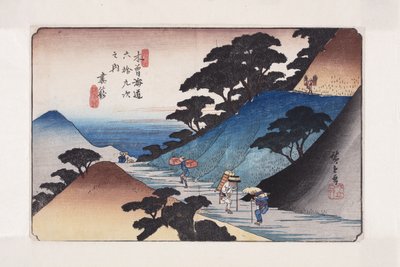 č. 43, Tsumagome (barevný dřevotisk) od Ando or Utagawa Hiroshige