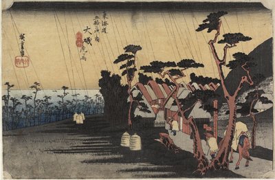 Déšť princezny Tory, O_iso, c. 1833 od Ando or Utagawa Hiroshige