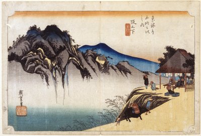 Sakanoshita (Color Woodcut) od Ando or Utagawa Hiroshige