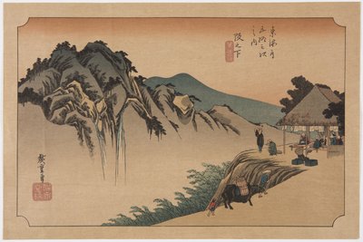 Sakashita: důl Fudette (Sakashita, důl Fudete) od Ando or Utagawa Hiroshige