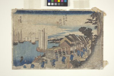 Knihovna Shinagawa Satachi od Ando or Utagawa Hiroshige