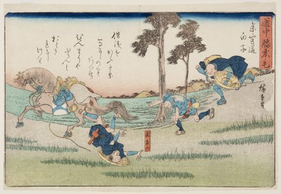 Členové Shirako a w Městský stupeň nižší d (městský stupeň Shirako) od Ando or Utagawa Hiroshige