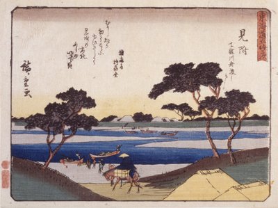 Station 29, Mitsuke (barevný dřevořez) od Ando or Utagawa Hiroshige