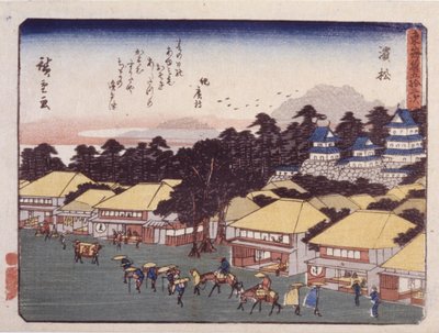 Station 30, Hamamatsu (barevný dřevořez) od Ando or Utagawa Hiroshige