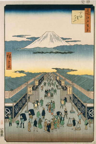 Ulice Suruga od Ando or Utagawa Hiroshige