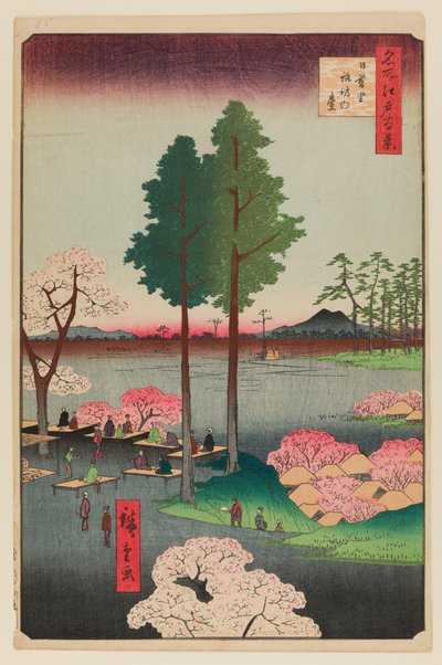 Suwa Bluff, Nippori od Ando or Utagawa Hiroshige
