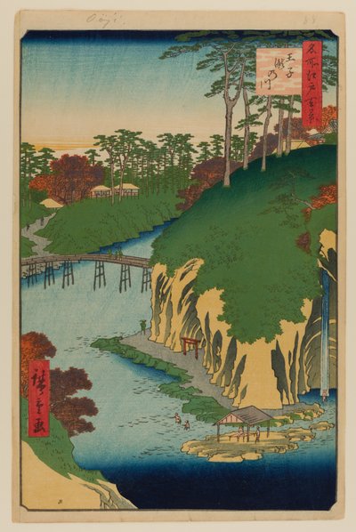 Takinogawa, Oji od Ando or Utagawa Hiroshige
