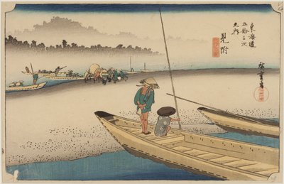 Řeka Tenryu od Ando or Utagawa Hiroshige