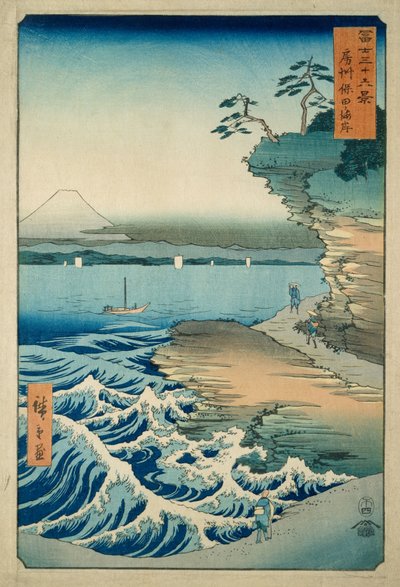 Pobřeží v Hota v provincii Awa od Ando or Utagawa Hiroshige