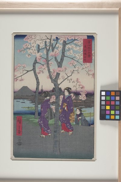 Nábřeží Sumida ve východním hlavním městě (T?to: Sumida Tei) (barevný dřevotisk) od Ando or Utagawa Hiroshige