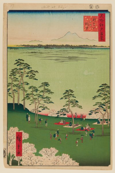 Pohled na sever od Asukajamy od Ando or Utagawa Hiroshige