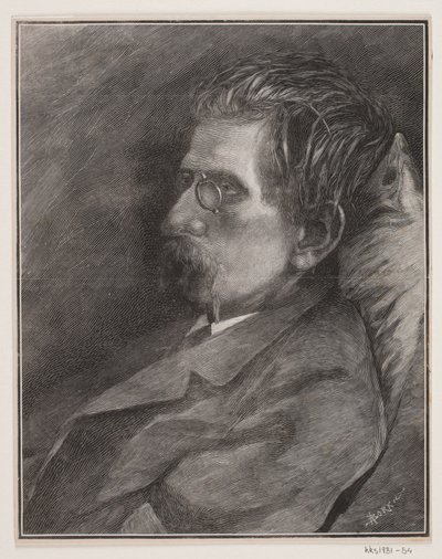 Portrét J.P. Jacobsen od André Bork