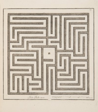 Design for Parterre, from Theater des Plans et Jardinages, pub. 1652 (rytina) od André Mollet