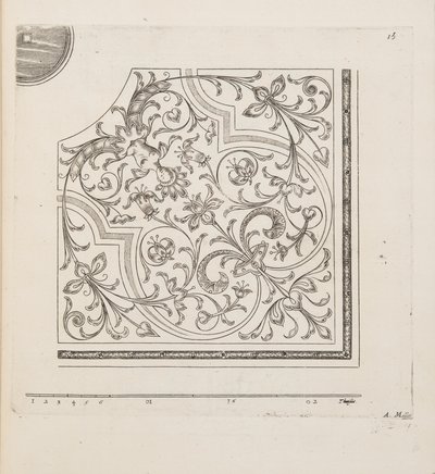 Design for Parterre, from Theater des Plans et Jardinages, pub. 1652 (rytina) od André Mollet