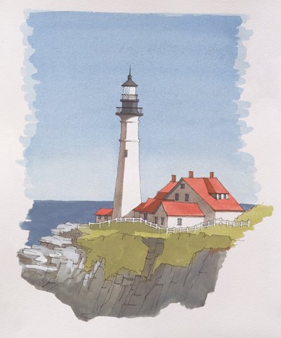 Maják Portland Head, Maine, USA od Andras Kaldor