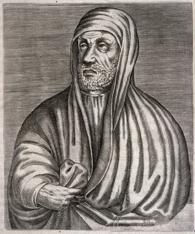 Portrét Abu Ali al-Husain ibn Abdallah ibn Sina s názvem Avicenna (rytina) od Andre (after) Thevet