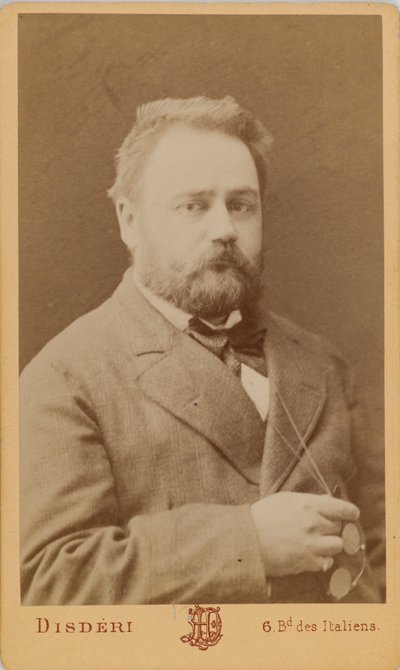 Portrét Emile Zola 1840-1902. od Andre Adolphe Eugene Disderi