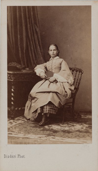 Portrét princezny Eugenie Maximilianovny z Leuchtenbergu 1845-1925, cca 1865. od Andre Adolphe Eugene Disderi