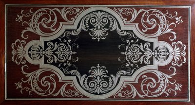 Dekorace na vnitřní straně ebenových dveří skříně, od Andre-Charles Boulle (1642-1732), Francie od Andre Charles Boulle