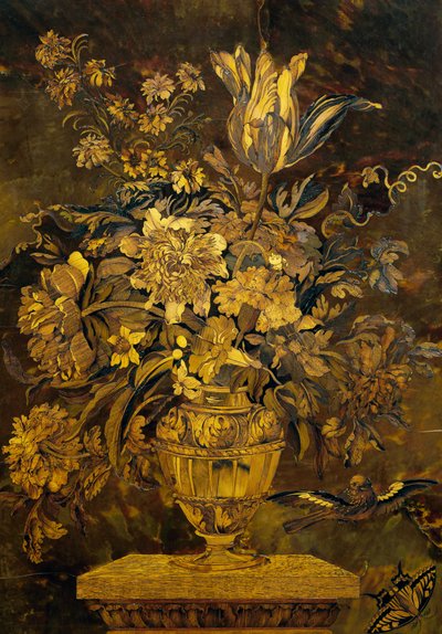 Intarzie na ebenových dveřích skříně, Andre-Charles Boulle (1642-1732), Francie od Andre Charles Boulle