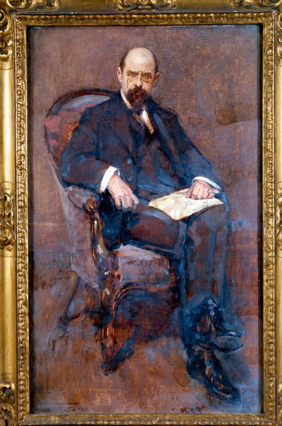 Portrét Emile Vandervelde (1866-1938) belgický politik, socialistický zástupce Esquisse d