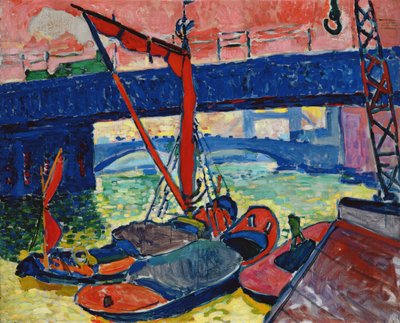 Bárky na Temži od Andre Derain