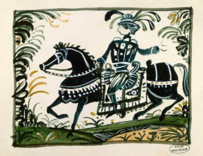 Jezdec s chocholem od Andre Derain