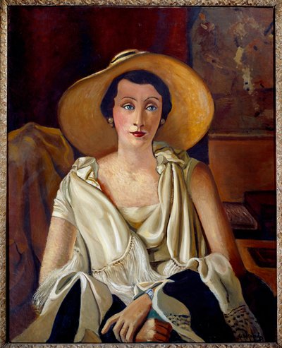 Portrét paní Paul Guillaume ve velkém klobouku od Andre Derain