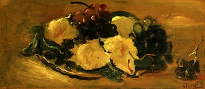 Zátiší s ovocem, asi 1925 (olej na papíře) od Andre Derain