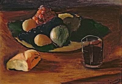 Zátiší se sklenicí vína, asi 1932 (olej na plátně) od Andre Derain