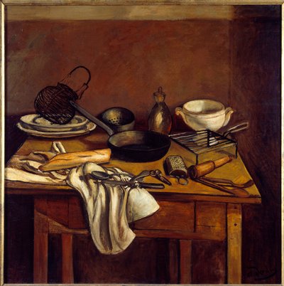 Kuchyňský stůl, asi 1922 (olej na plátně) od Andre Derain