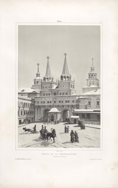 Brána vzkříšení v Moskvě, 1839 od Andre Durand