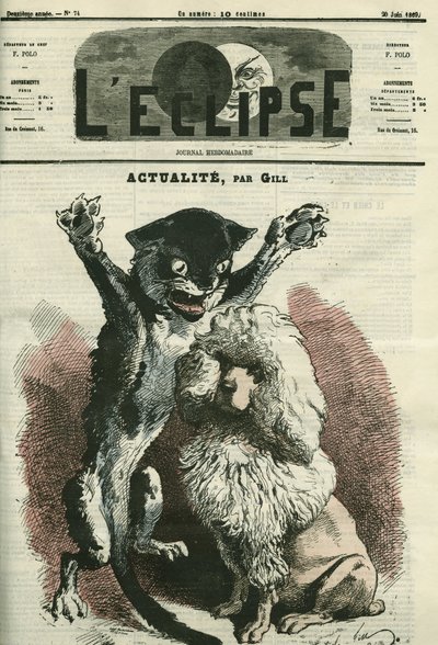 Actualite, ilustrace k výstavě „Pes a kočka““ v Paříži. Obálka “”L