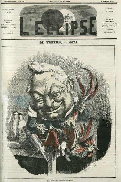 Adolphe Thiers (1797-1877), francouzský historik a politik. Obálka “”L