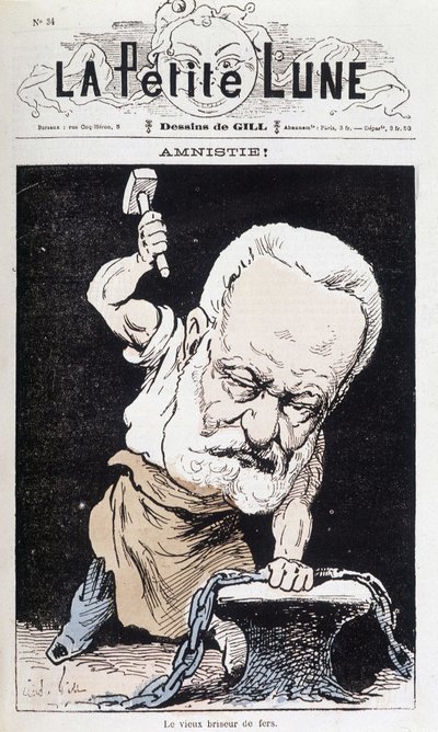 Amnestie! : The Old Iron Breaker (Cartoon Victor Hugo) – od Gilla, v „“The Little Moon““ od Andre Gill