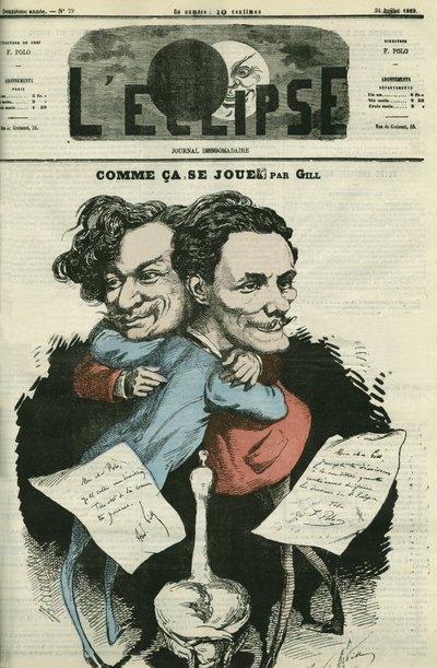 Andre Gill (1840-1885), francouzský karikaturista a F. Polo, režisér „“L