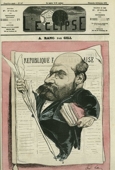 Arthur Ranc (1831-1908), francouzský novinář a politik. Obálka „“L