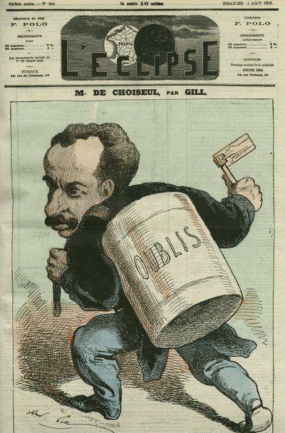 Kreslený film Horace od Choiseul-Praslin (Choiseul Praslin od Andre Gill