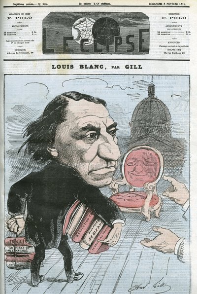 Cartoon Louis Blanc (1811-1882), francouzský politik a historik. Obálka “”L