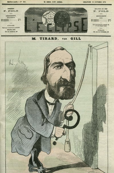 Kreslený Pierre Tirard (1827-1893), francouzský politik. Obálka „“L