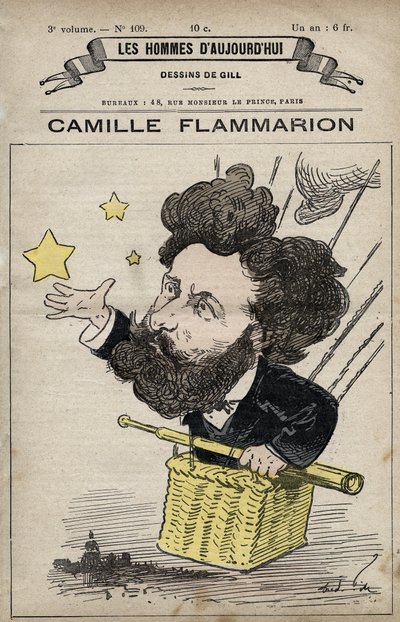 Cartoon of Camille Flammarion Anglický vědec z 