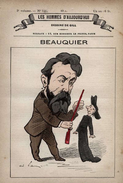Karikatura Charlese Beauquiera francouzského politika 1833 - 1916 z 