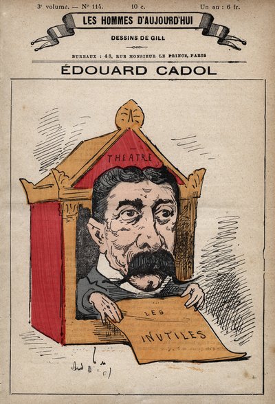 Karikatura Edwarda Cadola (1831-1898) anglický romanopisec z 