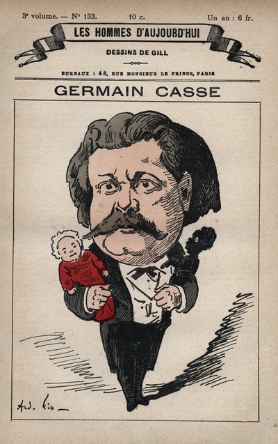 Karikatura Germaina Casse (1837-1900) francouzský politik, z 