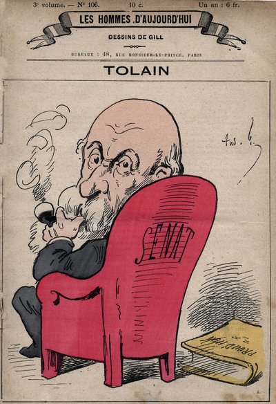 Kreslený film Henri Louis Tolain (1828-1897) francouzský politik, z 